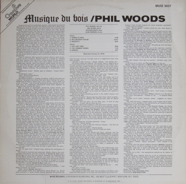 Phil Woods : Musique Du Bois (LP, Album, Exp)