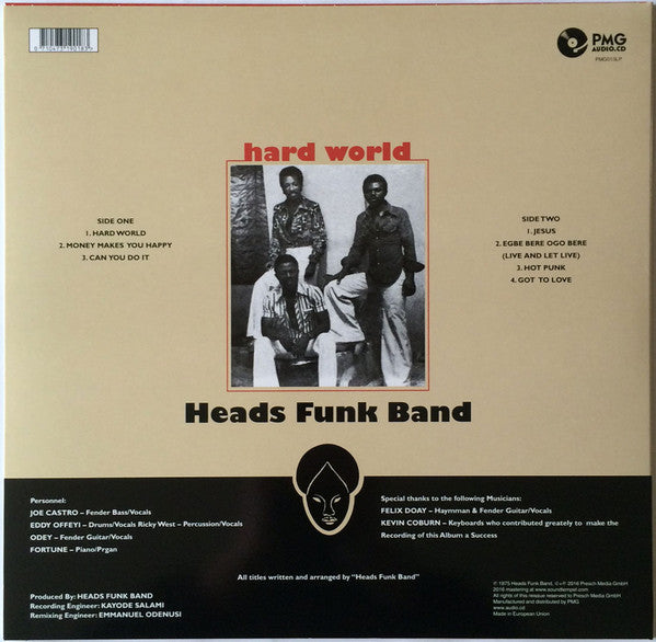 Heads Funk Band : Hard World (LP, Album, RE)