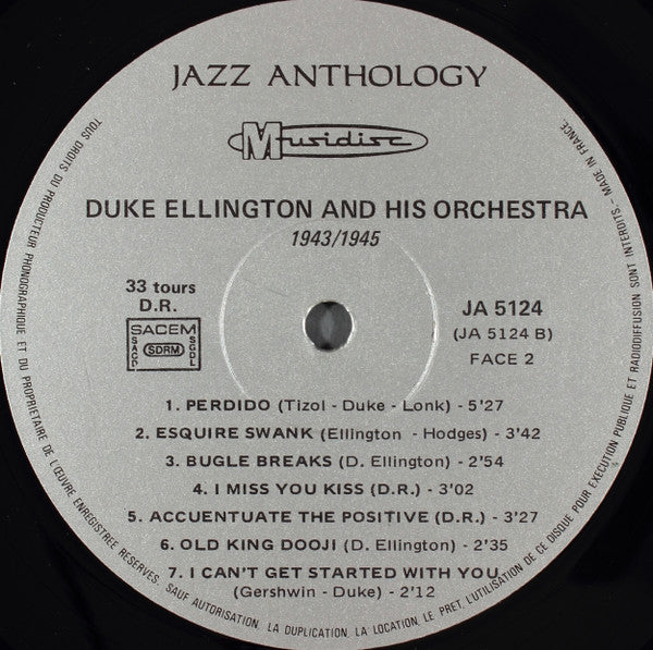 Duke Ellington And His Orchestra : Live Sessions 1943/1945 (LP)