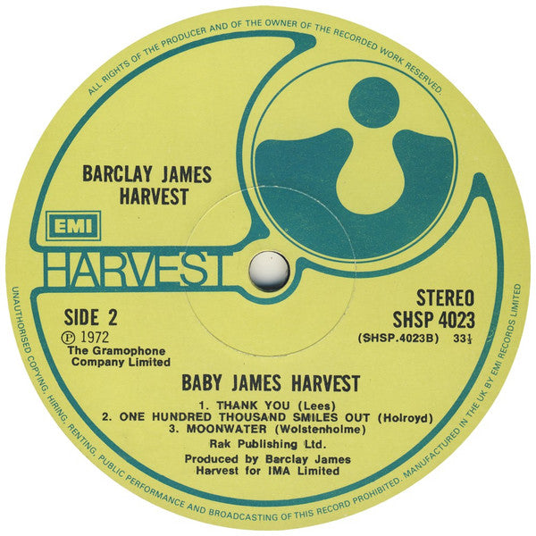 Barclay James Harvest : Baby James Harvest (LP, Album, RE)
