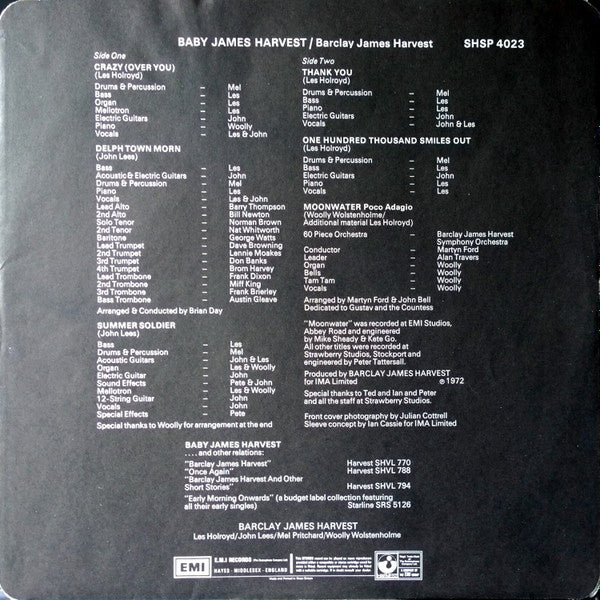 Barclay James Harvest : Baby James Harvest (LP, Album, RE)