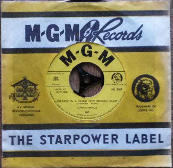Connie Francis : Breakin' In A Brand New Broken Heart (7", Single)