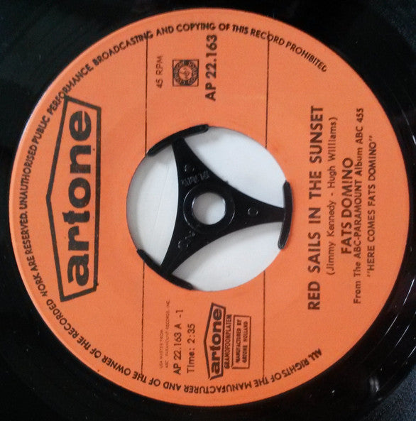 Fats Domino : Red Sails In The Sunset / Forever, Forever (7", Single)