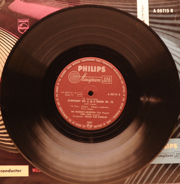 Camille Saint-Saëns, Residentie Orkest, Feike Asma, Willem Van Otterloo : Symphoy No. 3 In C Minor Op. 78 (10")