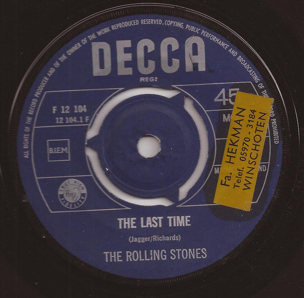 The Rolling Stones : The Last Time / Play With Fire (7", Single, Mono)