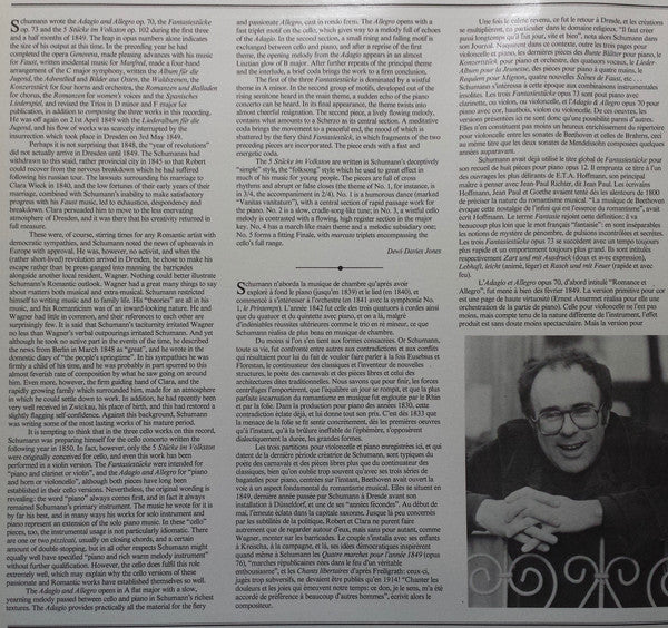 Robert Schumann, Friedrich-Jürgen Sellheim, Eckart Sellheim : Complete Music For Cello & Piano (LP)