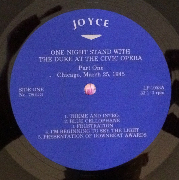Duke Ellington : One Night Stand With The Duke At The Civic Opera - Part One - Chicago, March 25, 1945 (LP)