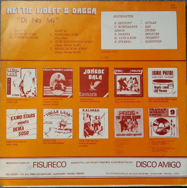 Nettie Wolf & Dagga Tindarie : Di Na Mi (12")