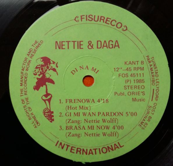 Nettie Wolf & Dagga Tindarie : Di Na Mi (12")