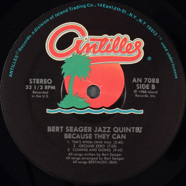 Bert Seager Jazz Quintet : Because They Can (LP)