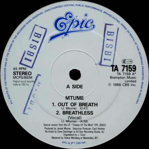 Mtume : Breathless (12")