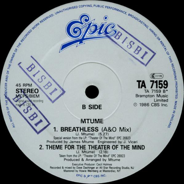 Mtume : Breathless (12")