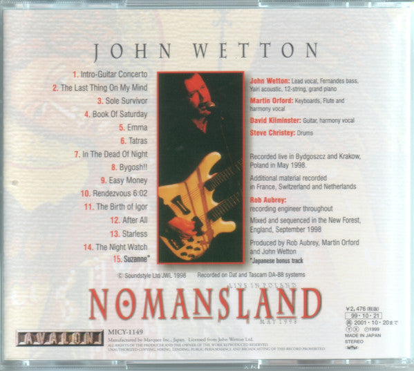 John Wetton : No Mans Land (CD, Album)
