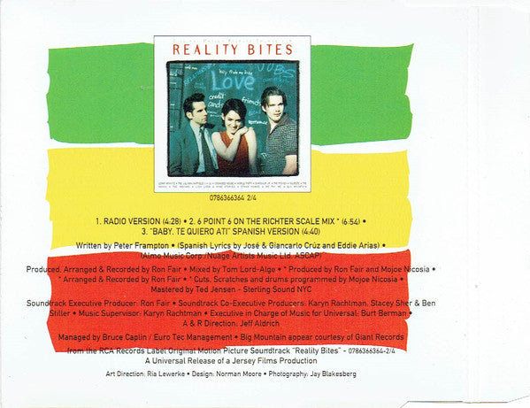 Big Mountain : Baby, I Love Your Way (CD, Single)