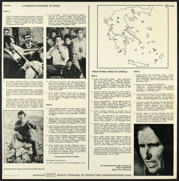 Various : La Musique Des Paysans De Grèce (LP)