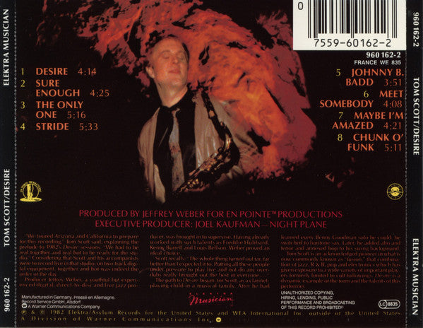 Tom Scott : Desire (CD, Album, RE)
