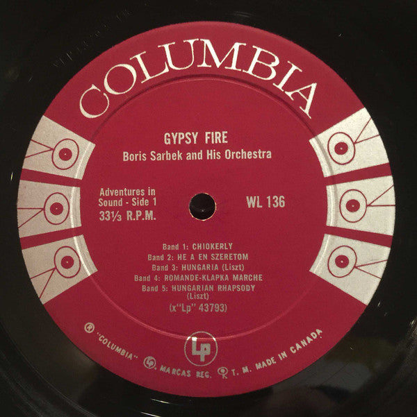Boris Sarbek Et Son Orchestre : Gypsy Fire (LP)