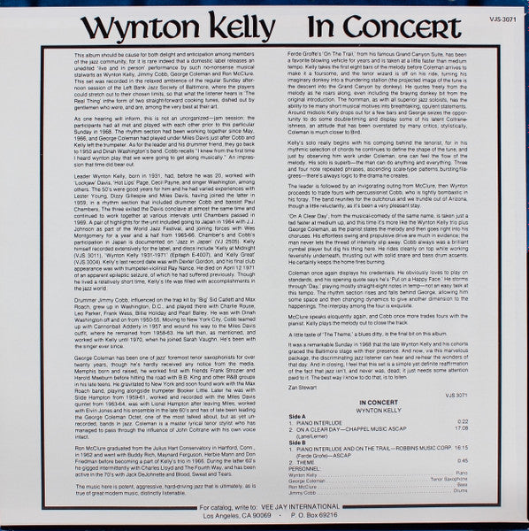 Wynton Kelly : In Concert (LP, Album)