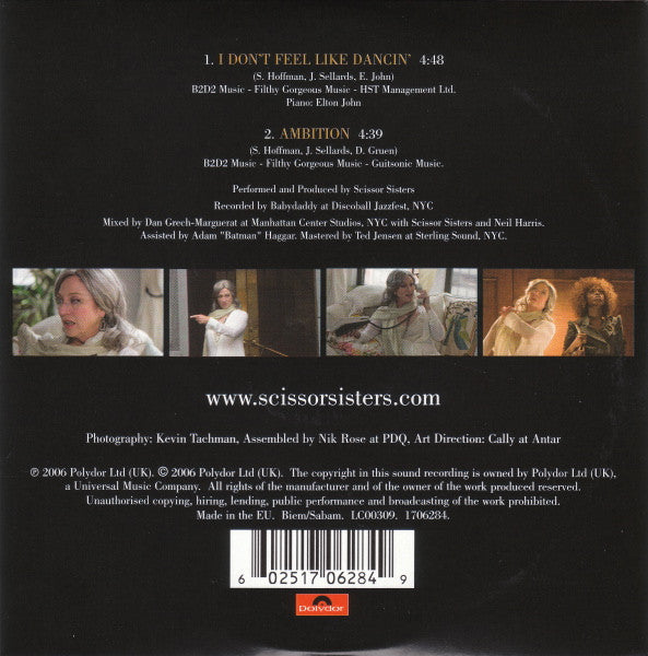 Scissor Sisters : I Don't Feel Like Dancin' (CD, Single)
