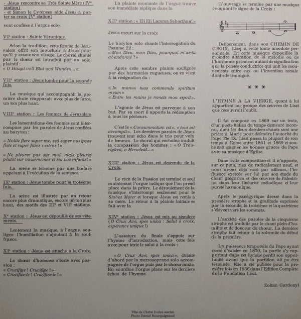 Franz Liszt - Budapesti Kórus Direction  Szabó Miklós : Via Crucis (LP)