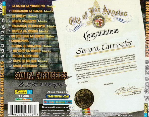 Sonora Carruseles : La Salsa La Traigo Yo (CD, Album)