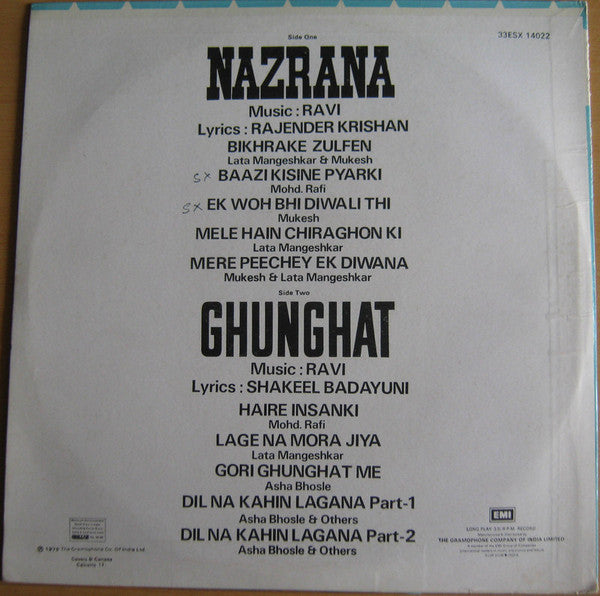 Ravi : Nazrana / Ghunghat (LP, Comp, 2-o)