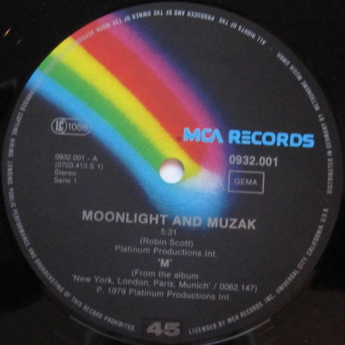 M (2) : Moonlight And Muzak / Woman Make Man (12", Ltd)