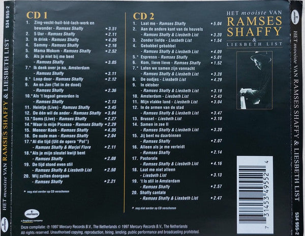 Ramses Shaffy & Liesbeth List : Het Mooiste Van Ramses Shaffy & Liesbeth List (2xCD, Comp)