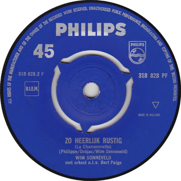 Wim Sonneveld : Een Zwoele Nacht In Krimpen Aan De IJssel / Zo Heerlijk Rustig (7", Single, Mono)