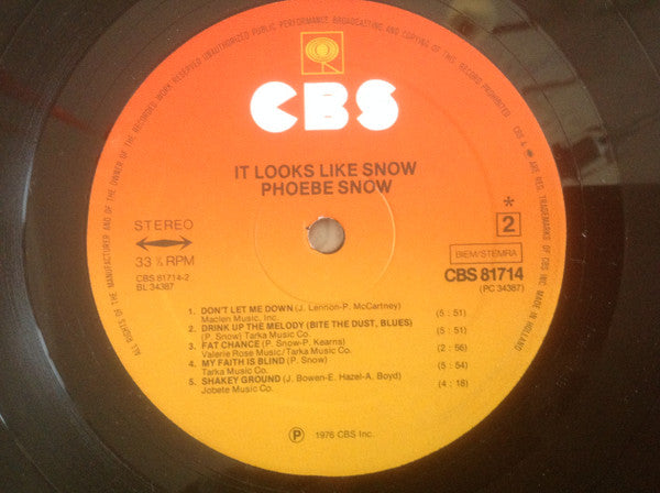 Phoebe Snow : It Looks Like Snow (LP, Album)