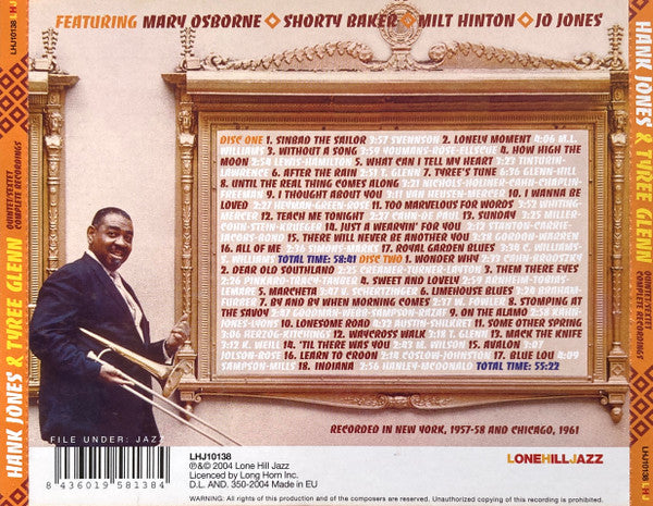 Hank Jones, Tyree Glenn : Quintet Sextet Complete Recordings (2xCD, Comp)