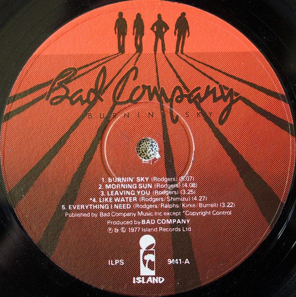 Bad Company (3) : Burnin' Sky (LP, Album, Gat)