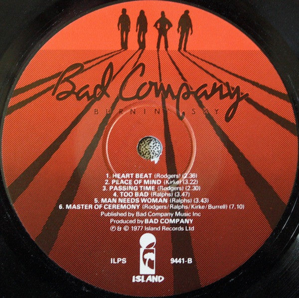 Bad Company (3) : Burnin' Sky (LP, Album, Gat)