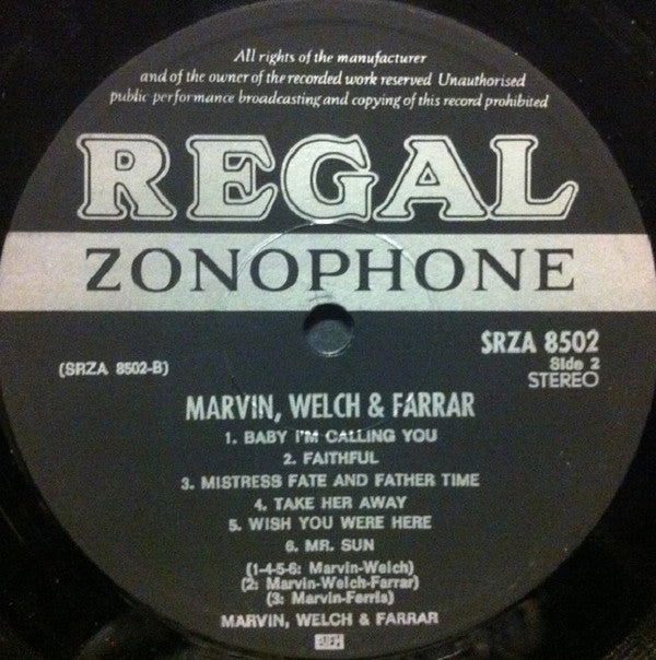 Marvin, Welch & Farrar : Marvin, Welch & Farrar (LP, Album, Gat)