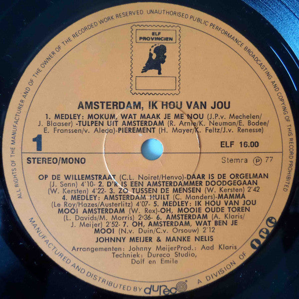 Johnny Meyer* & Manke Nelis : Amsterdam Ik Hou Van Jou (LP, Album)