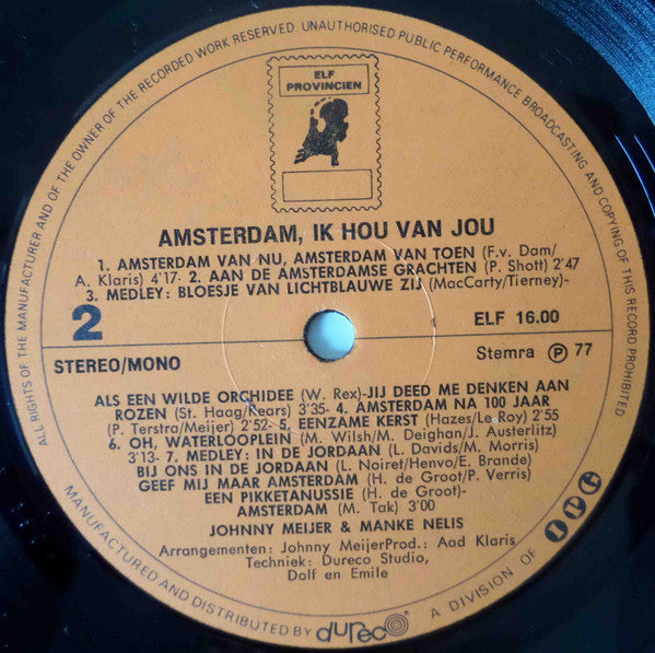 Johnny Meyer* & Manke Nelis : Amsterdam Ik Hou Van Jou (LP, Album)