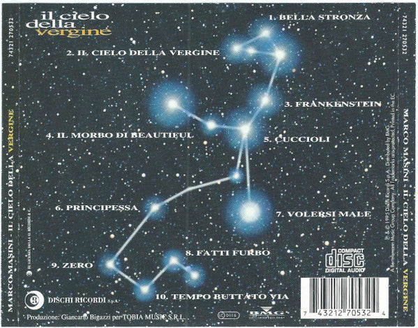 Marco Masini : Il Cielo Della Vergine (CD, Album)