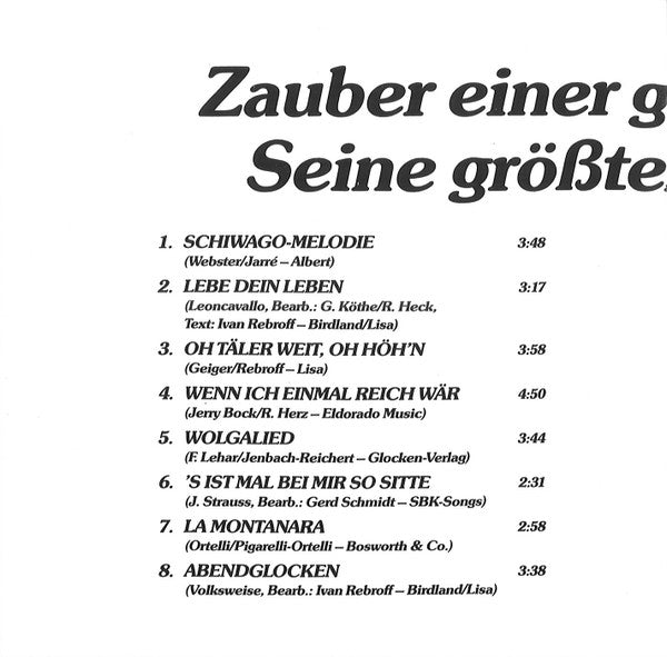 Ivan Rebroff : Zauber Einer Großen Stimme (Seine Größten Welterfolge) (CD, Album)