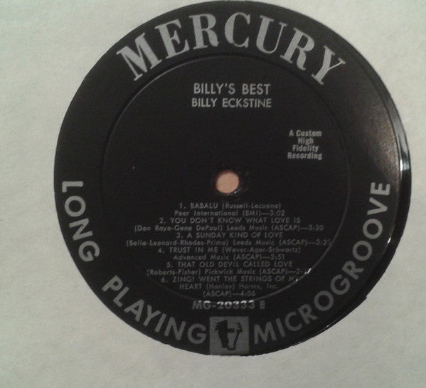 Billy Eckstine : Billy's Best (LP, Album, Mono)