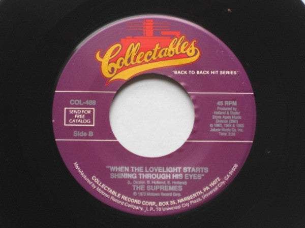 The Supremes : A Breath Taking Guy / When The Lovelight Starts Shining Through His Eyes (7", RE)