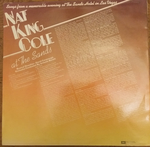 Nat King Cole : At The Sands (LP, Album, RE)