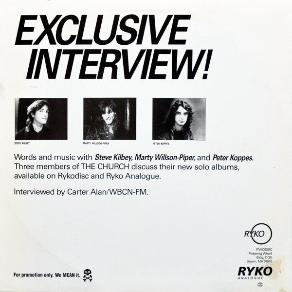 Steve Kilbey / Marty Willson-Piper / Peter Koppes : Exclusive Interview With Three Church Members (LP, Promo)