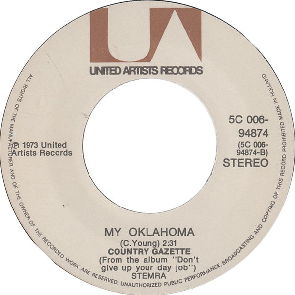 Country Gazette : Honky Cat  (7", Single)