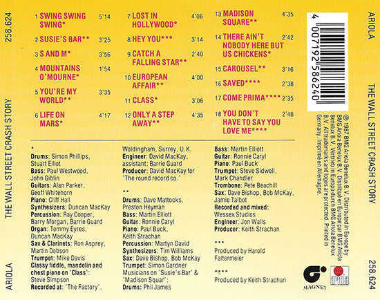 Wall Street Crash : The Wall Street Crash Story (CD, Comp)