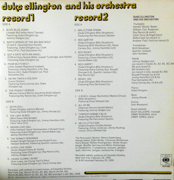 Duke Ellington And His Orchestra : Ellington Jazz Party (2xLP, Album, Comp)