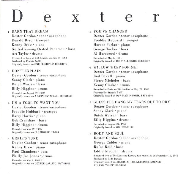 Dexter Gordon : Ballads (CD, Comp)