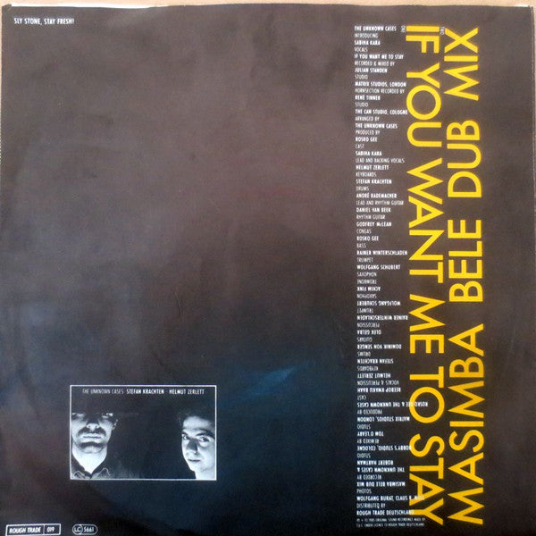 The Unknown Cases : If You Want Me To Stay (7", Single)