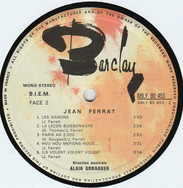 Jean Ferrat : Jean Ferrat (LP, Album)