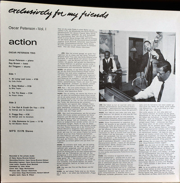 Oscar Peterson : Action (LP, Album, RP, Gat)