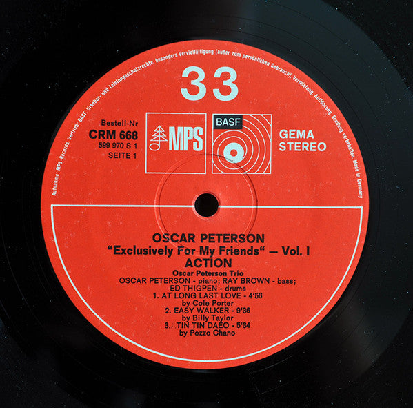 Oscar Peterson : Action (LP, Album, RP, Gat)